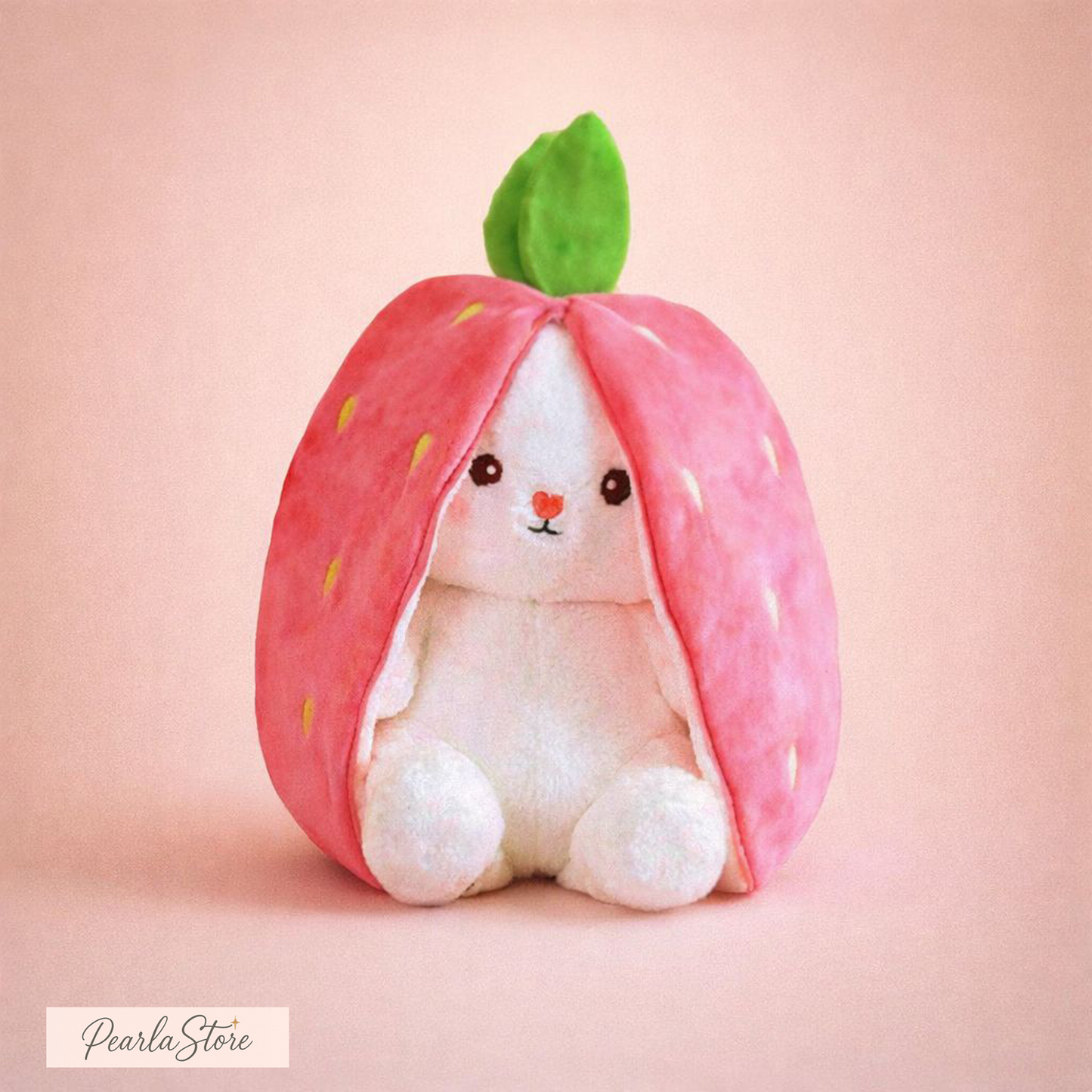 Sevgiliye Özel Çilek Tavşan – Fermuarlı Tasarım